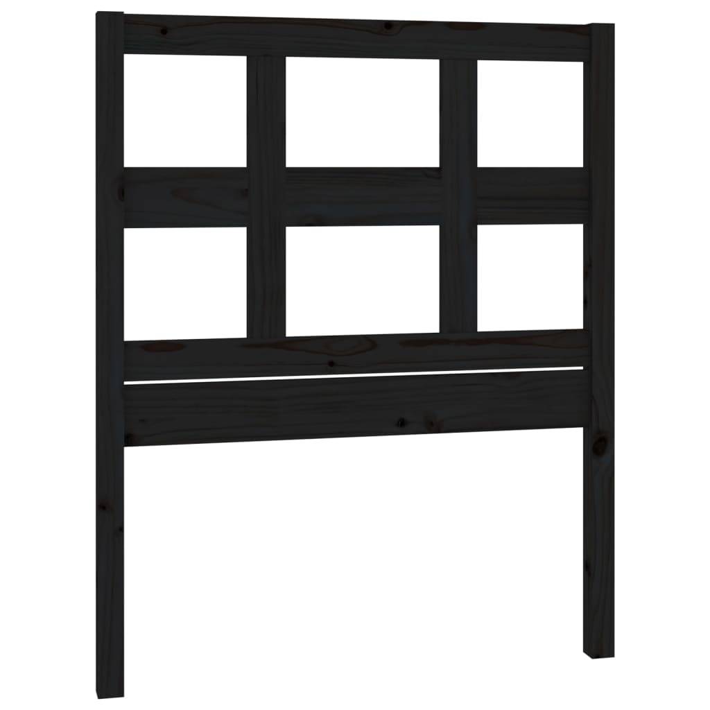 vidaXL Kopfteil Schwarz 95,5x4x100 cm Massivholz Kiefer