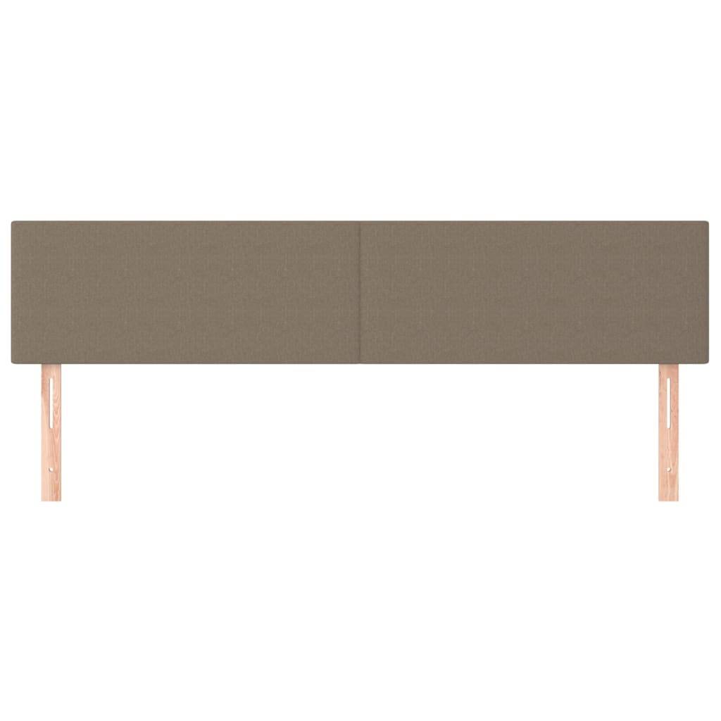 vidaXL Kopfteile 2 Stk. Taupe 80x5x78/88 cm Stoff