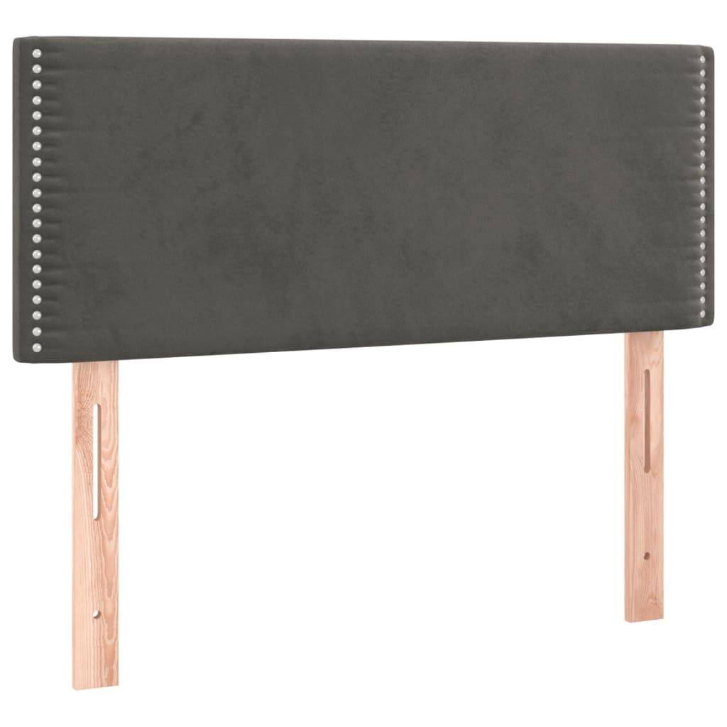 vidaXL LED Kopfteil Dunkelgrau 90x5x78/88 cm Samt