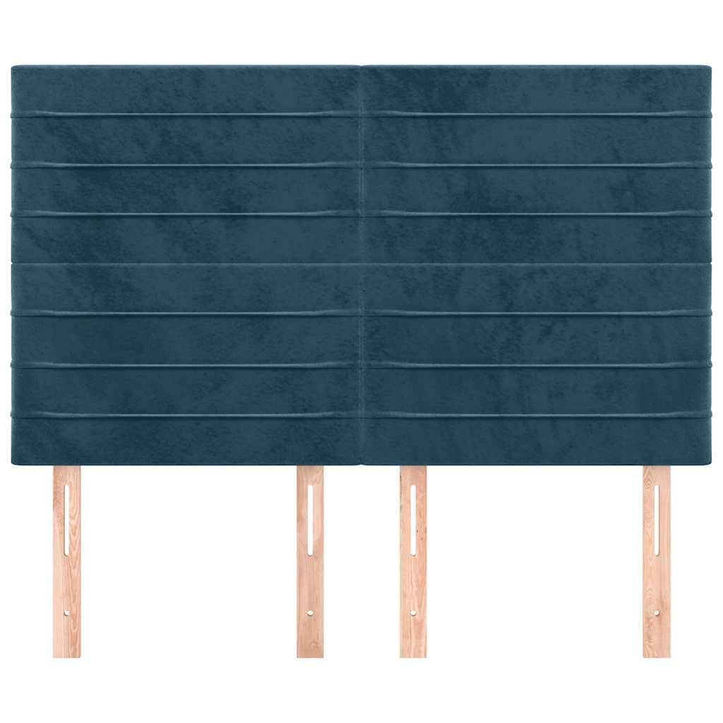 vidaXL Kopfteile 4 Stk. Dunkelblau 72x5x78/88 cm Samt