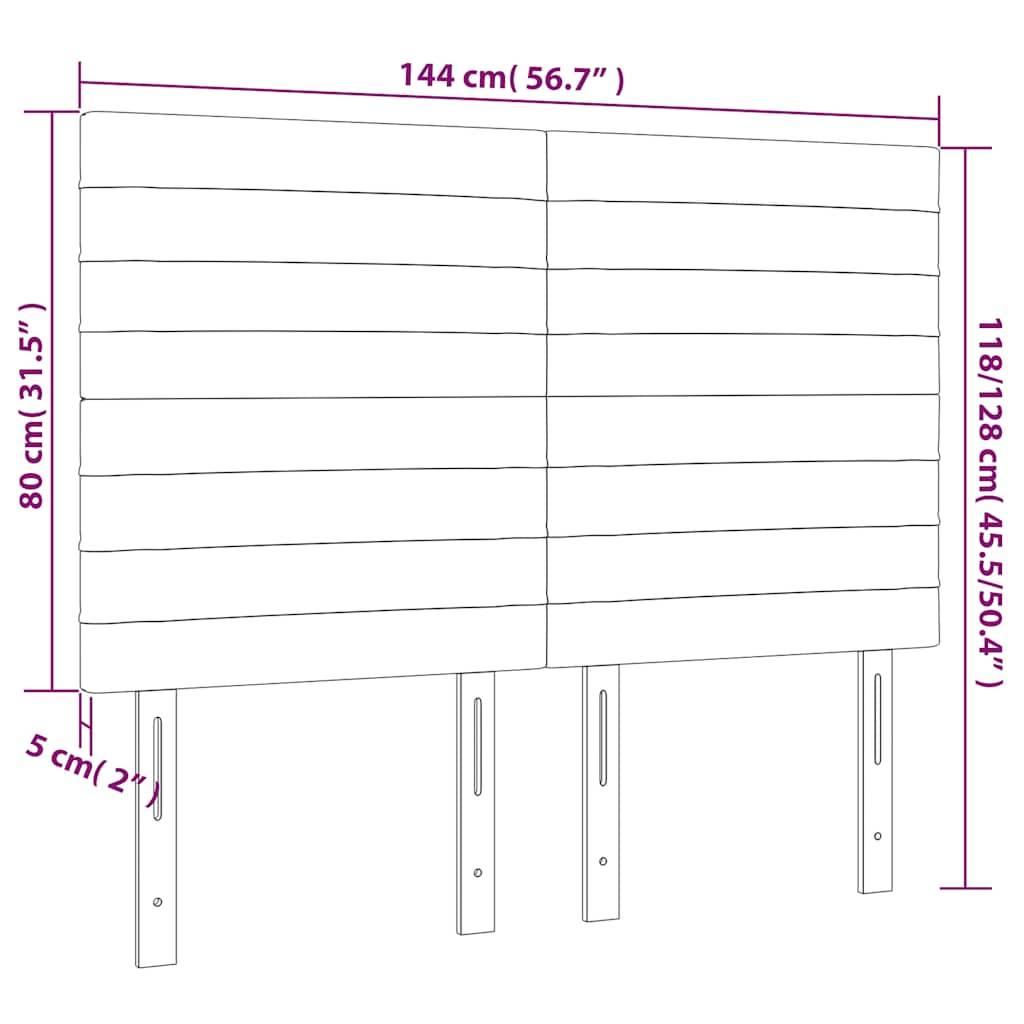 vidaXL Kopfteile 4 Stk. Dunkelblau 72x5x78/88 cm Samt