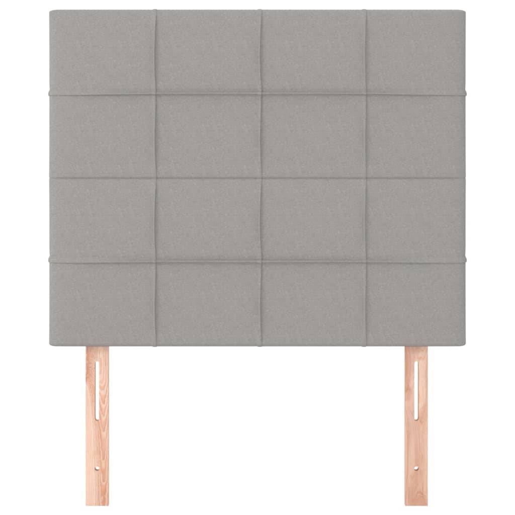 vidaXL Kopfteile 2 Stk. Hellgrau 90x5x78/88 cm Stoff