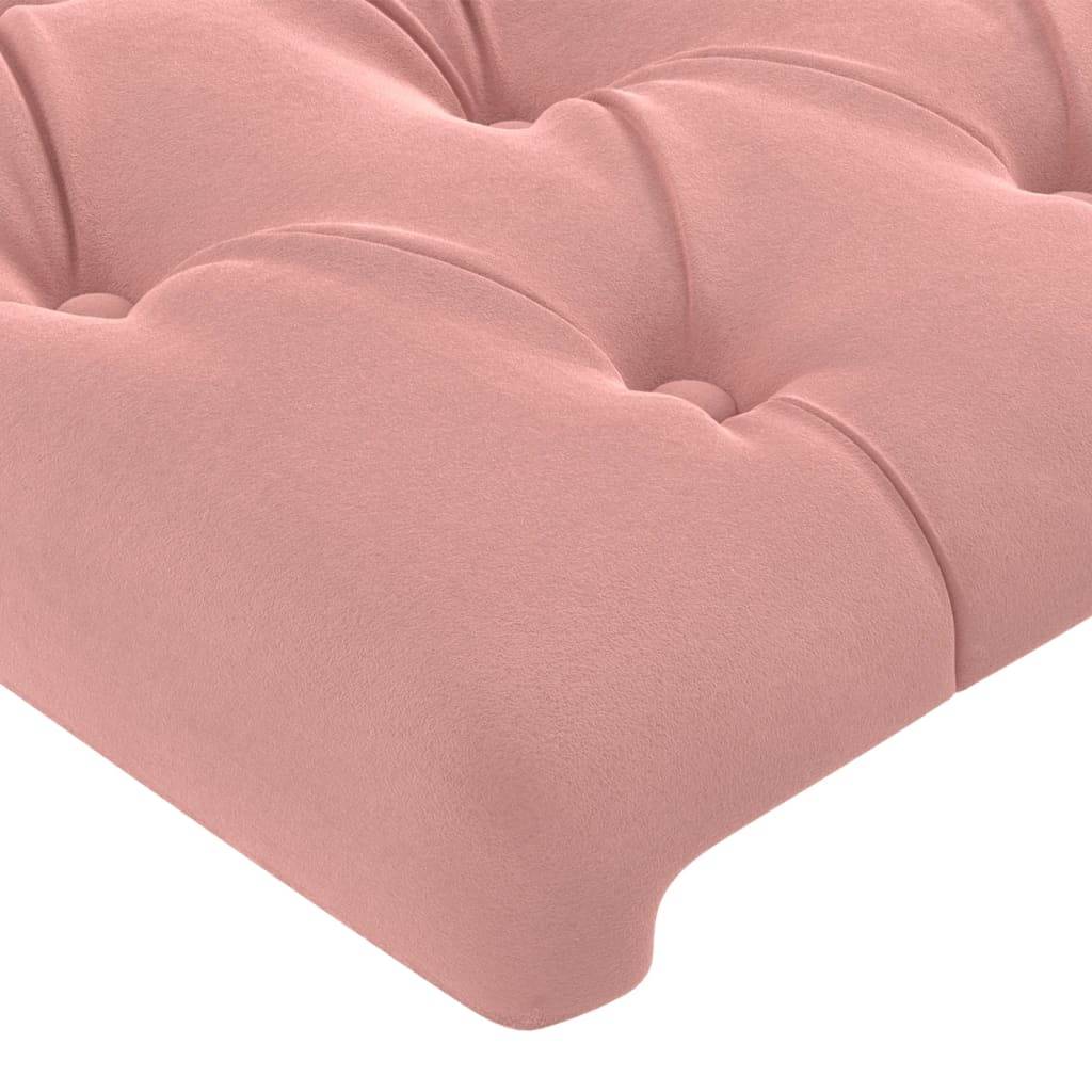vidaXL Kopfteile 2 Stk. Rosa 100x7x78/88 cm Samt