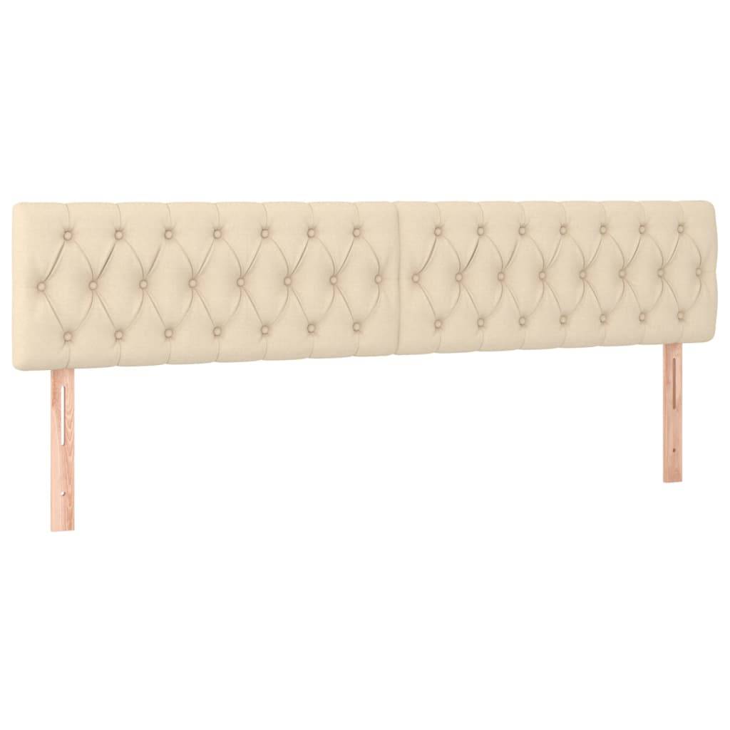 vidaXL LED Kopfteil Creme 180x7x78/88 cm Stoff