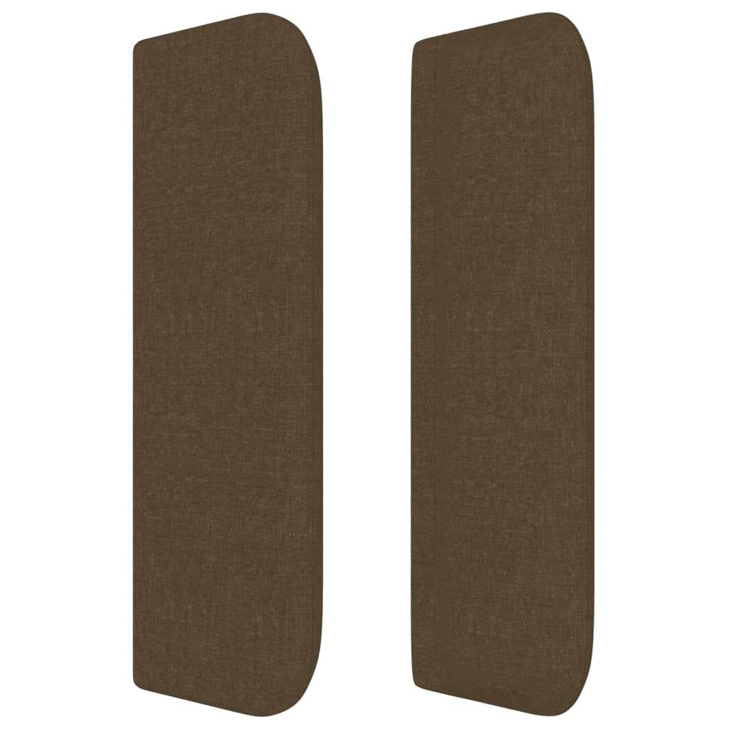 vidaXL Kopfteil mit Ohren Dunkelbraun 163x16x78/88 cm Stoff