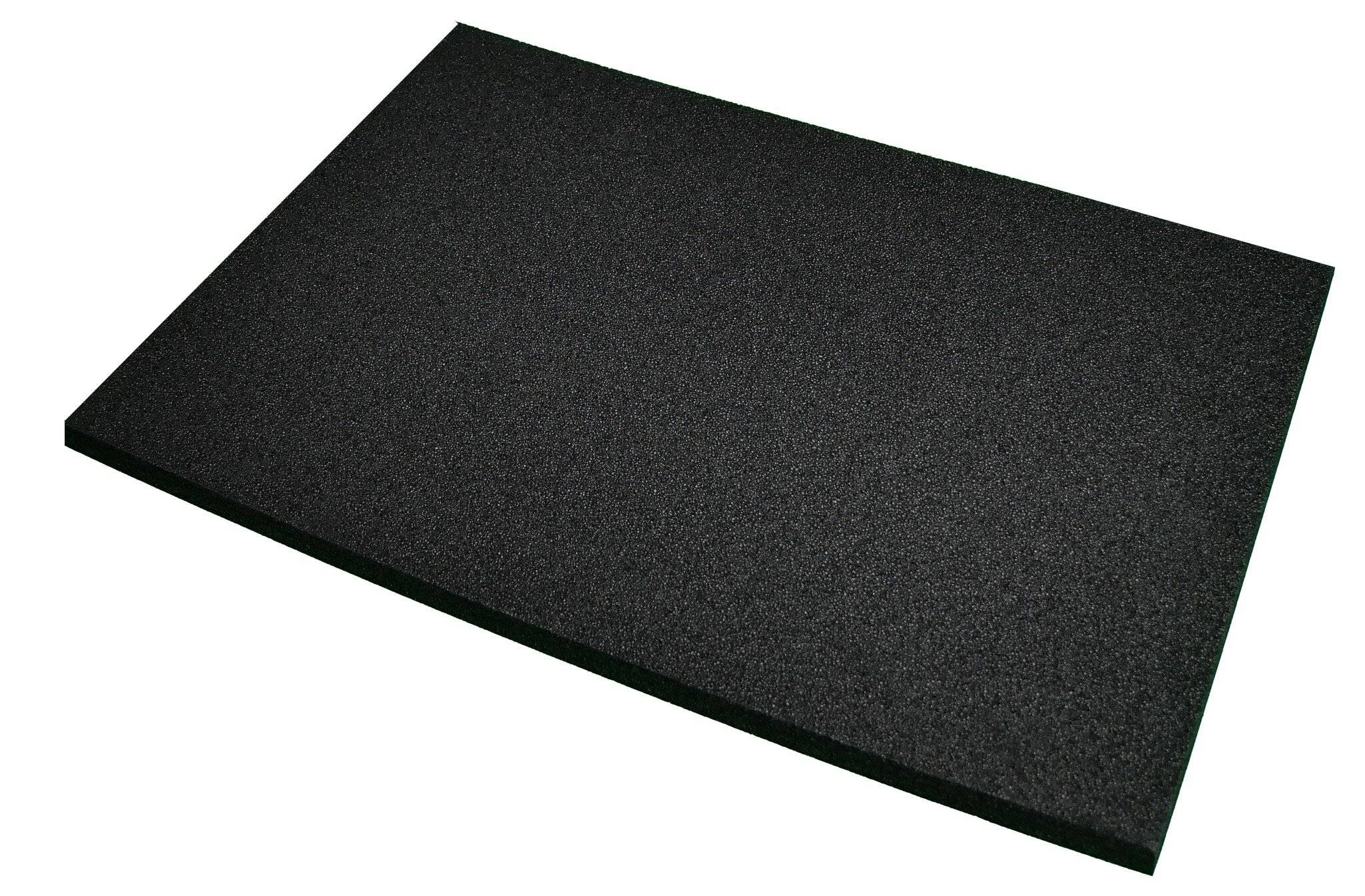 PE Schaumstoff für Lagerbehälter, hart, schwarz, 253x353x10 mm