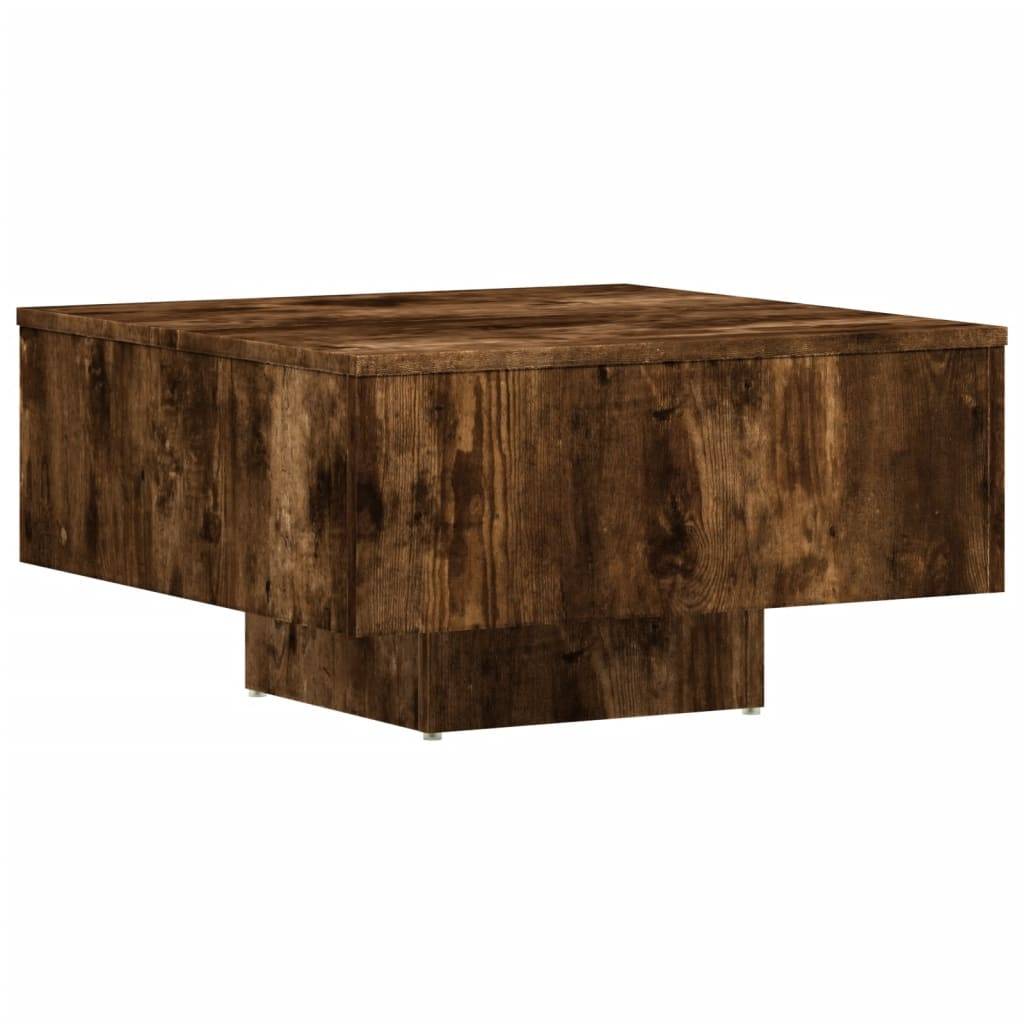 vidaXL Couchtisch Räuchereiche 60x60x31,5 cm Holzwerkstoff