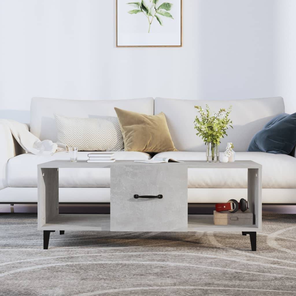 vidaXL Couchtisch Betongrau 102x50x40 cm Holzwerkstoff