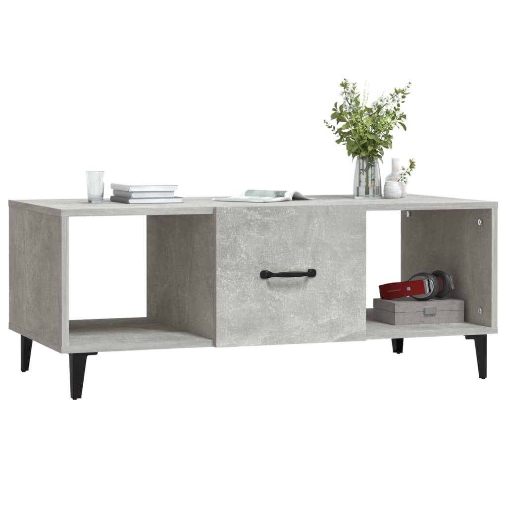 vidaXL Couchtisch Betongrau 102x50x40 cm Holzwerkstoff