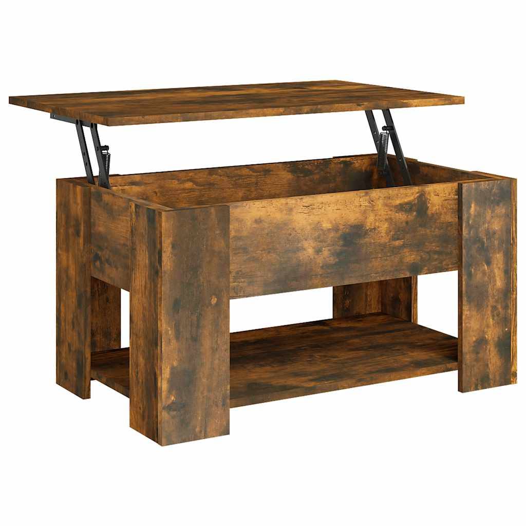 vidaXL Couchtisch Räuchereiche 79x49x41 cm Holzwerkstoff