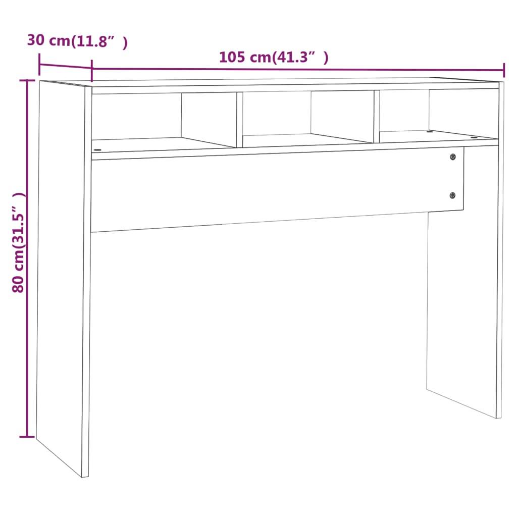 vidaXL Konsolentisch Sonoma-Eiche 105x30x80 cm Holzwerkstoff