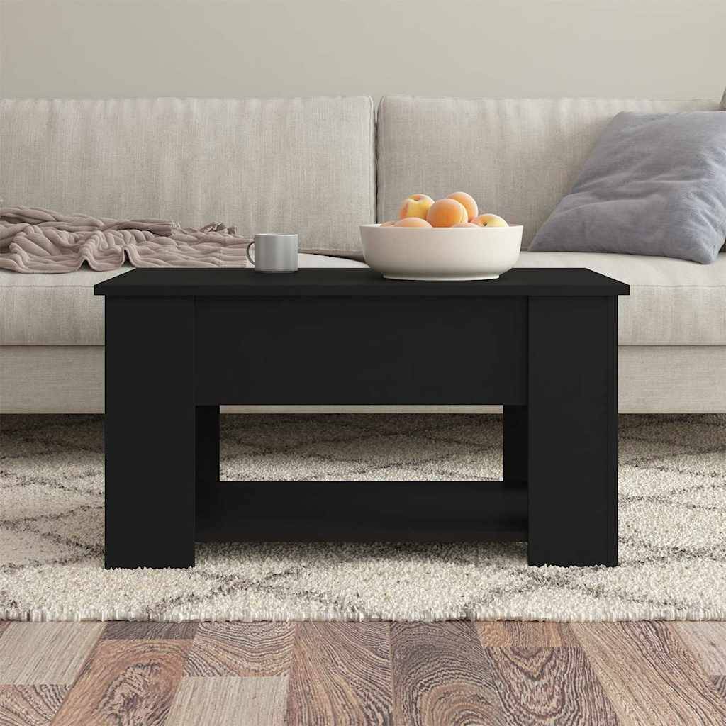 vidaXL Couchtisch Schwarz 79x49x41 cm Holzwerkstoff