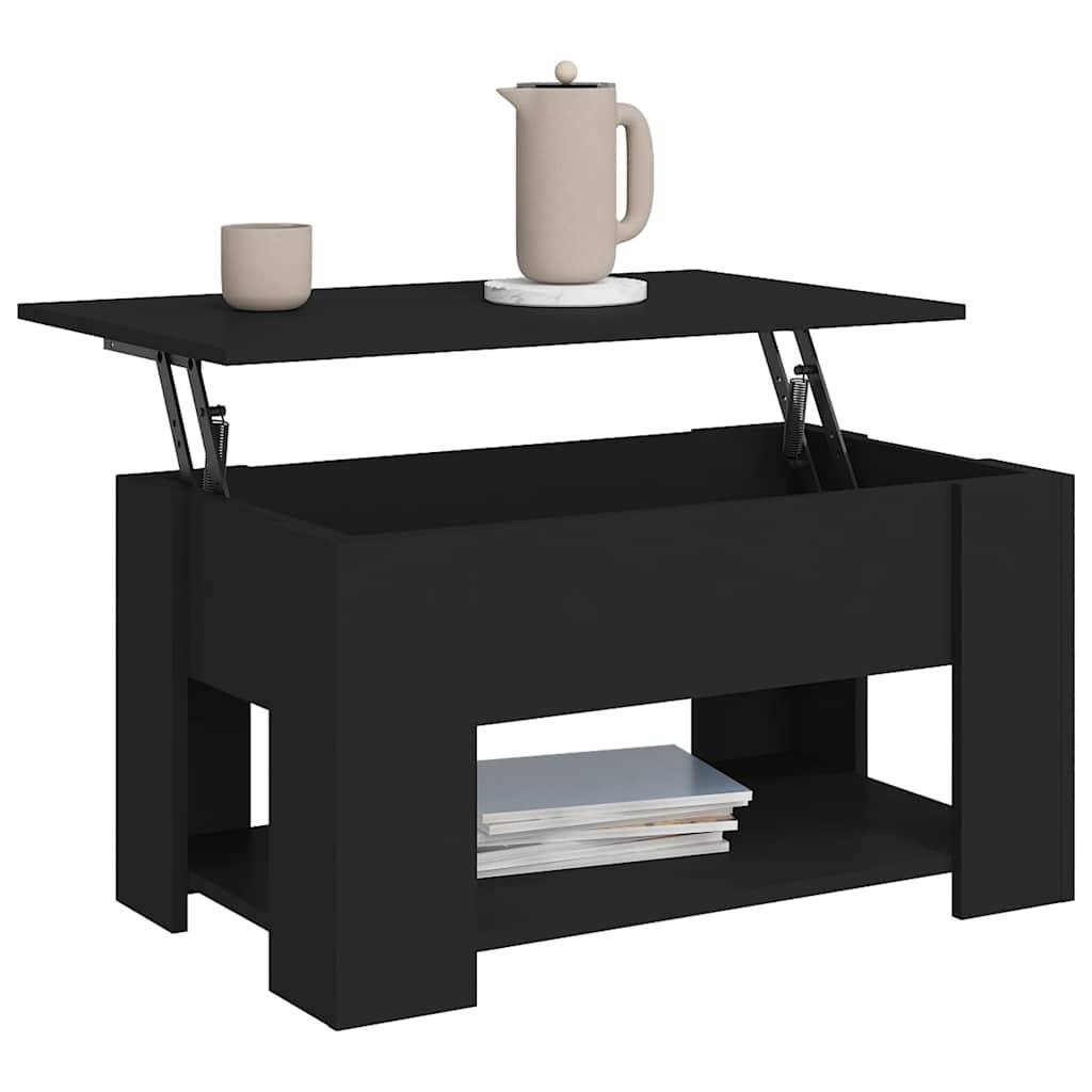vidaXL Couchtisch Schwarz 79x49x41 cm Holzwerkstoff