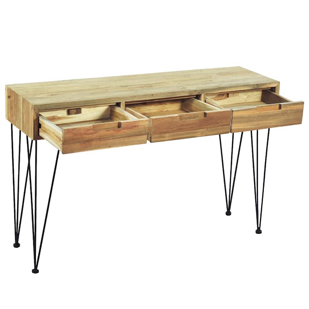 vidaXL Konsolentisch 120 x 35 x 76 cm Teak Massiv