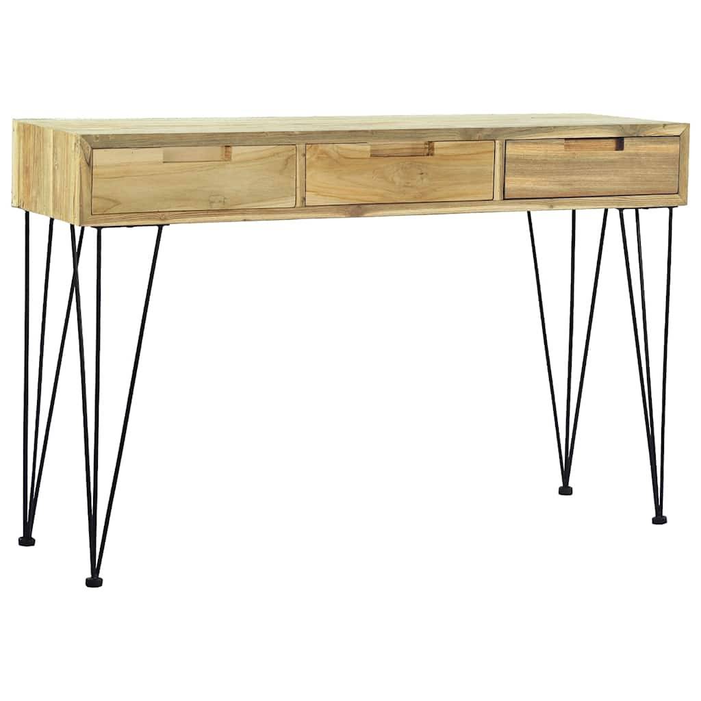 vidaXL Konsolentisch 120 x 35 x 76 cm Teak Massiv