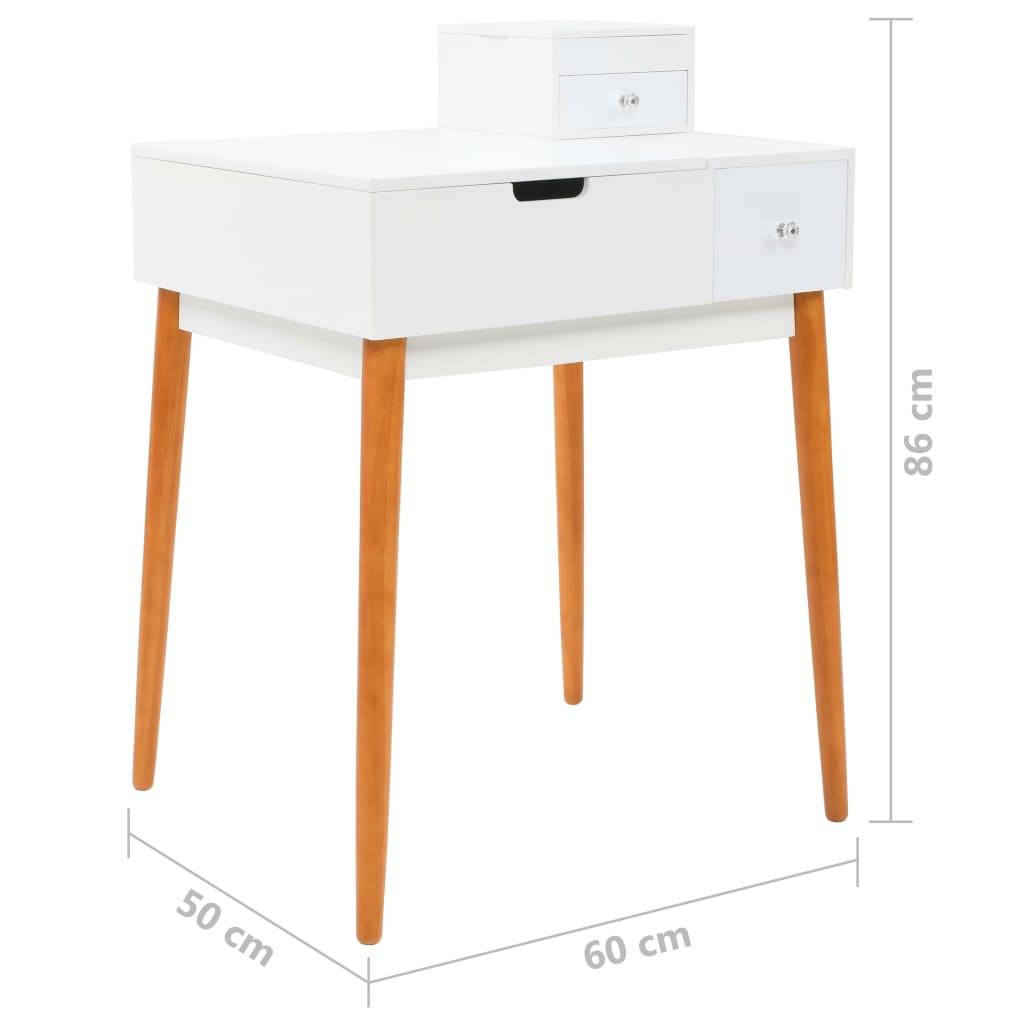 vidaXL Schminktisch mit Spiegel MDF 60 x 50 x 86 cm