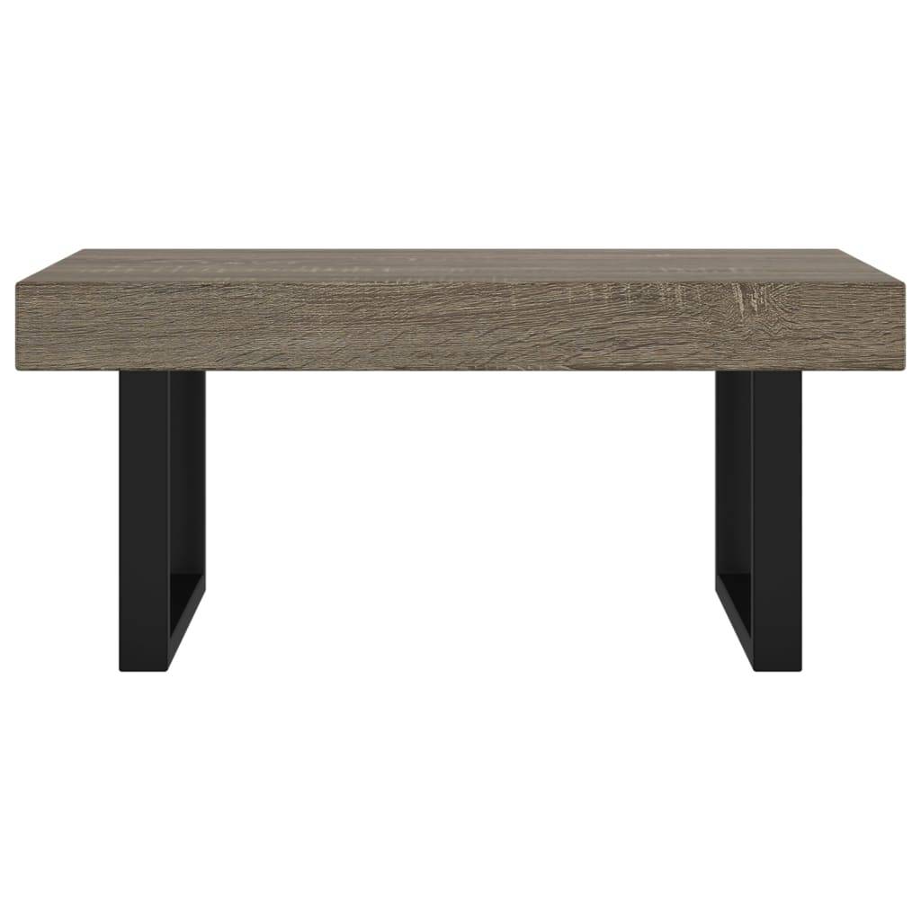 vidaXL Couchtisch Grau und Schwarz 90x45x40 cm MDF und Eisen