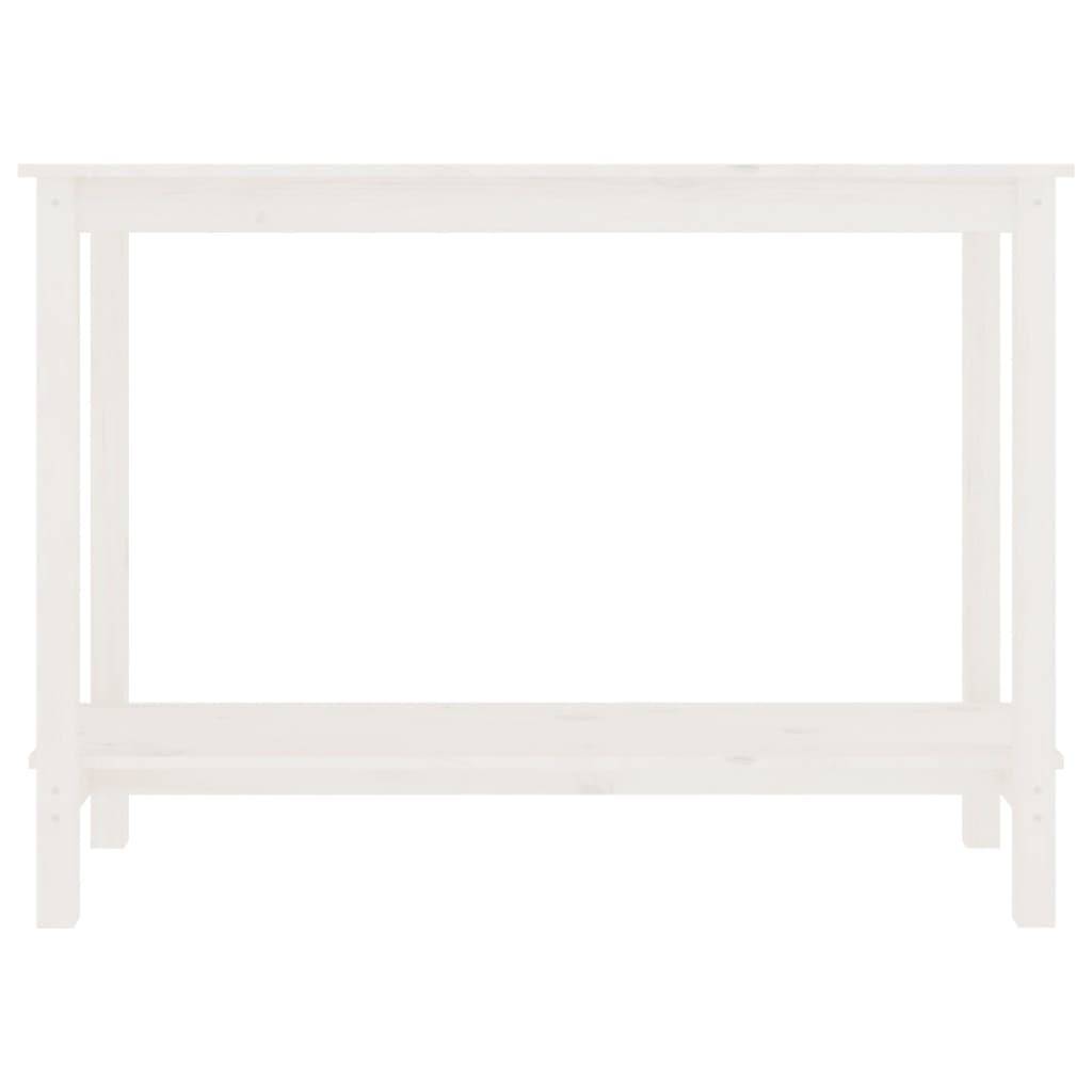 vidaXL Konsolentisch Weiß 110x40x80 cm Massivholz Kiefer