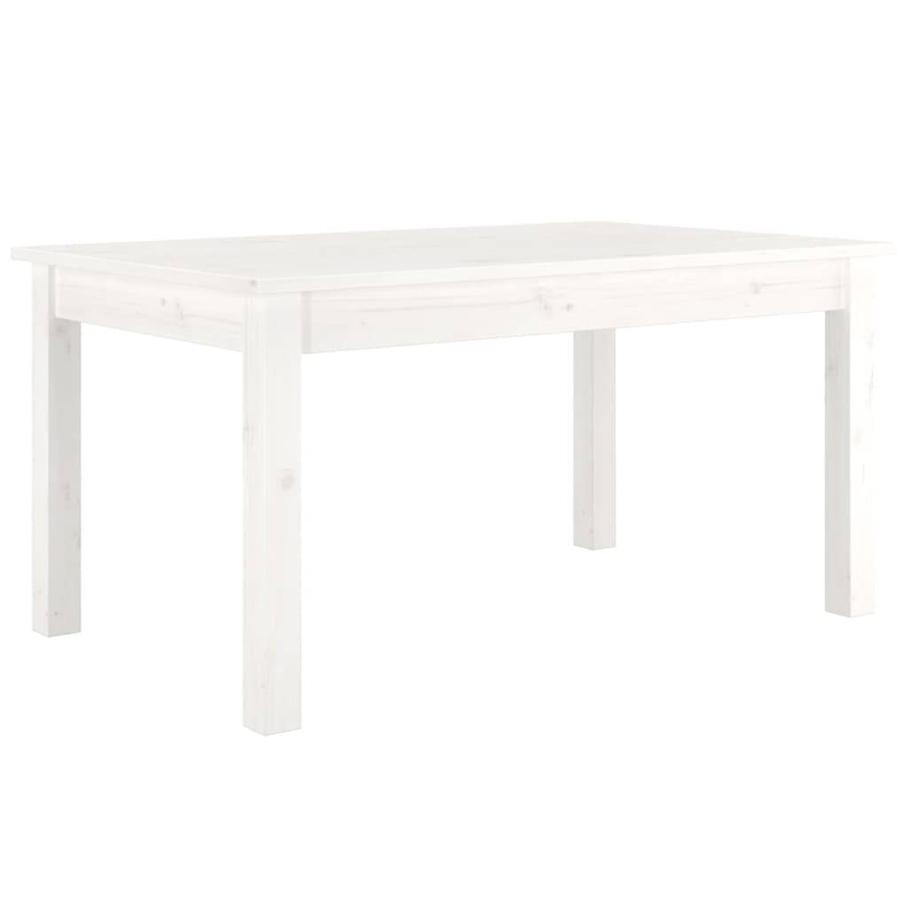 vidaXL Couchtisch Weiß 80x50x40 cm Massivholz Kiefer