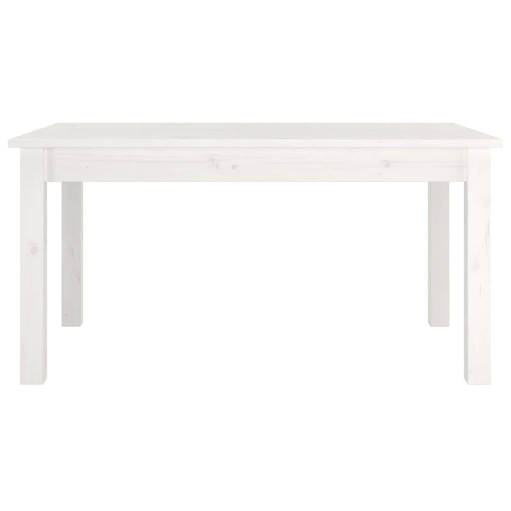 vidaXL Couchtisch Weiß 80x50x40 cm Massivholz Kiefer