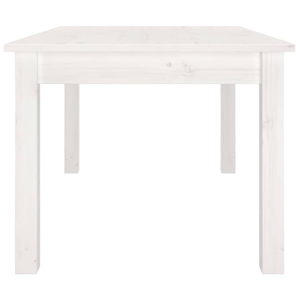 vidaXL Couchtisch Weiß 80x50x40 cm Massivholz Kiefer