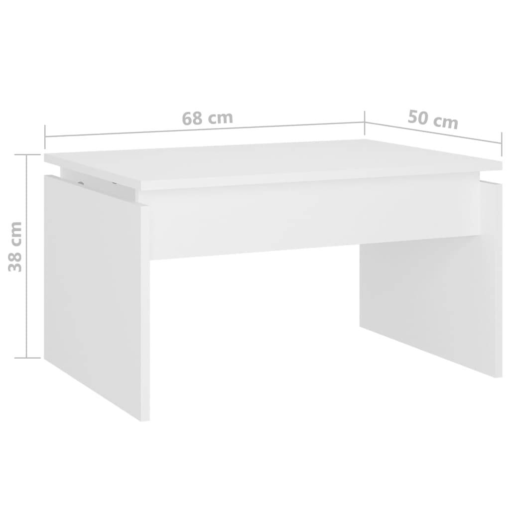vidaXL Couchtisch Weiß 68x50x38 cm Holzwerkstoff