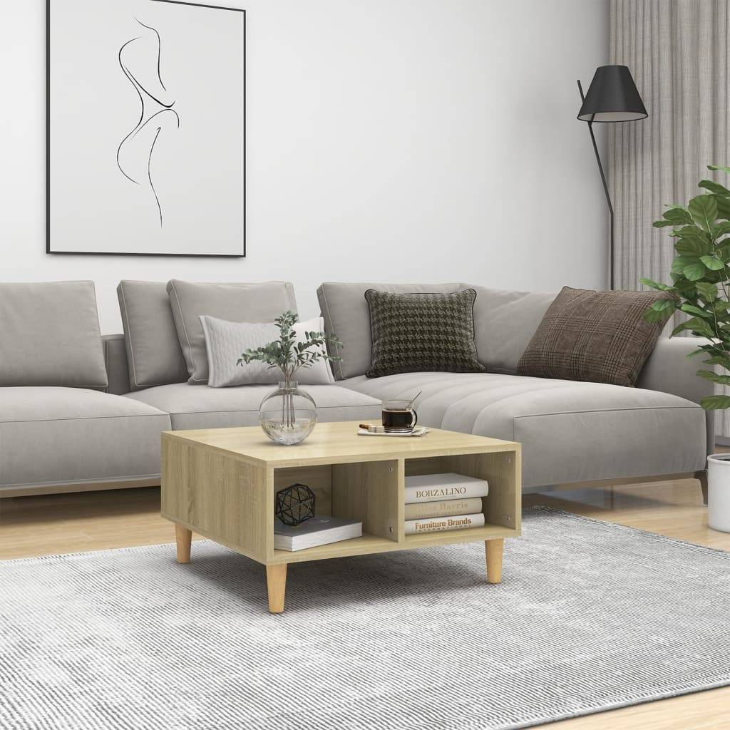 vidaXL Couchtisch Sonoma-Eiche 60x60x30 cm Holzwerkstoff