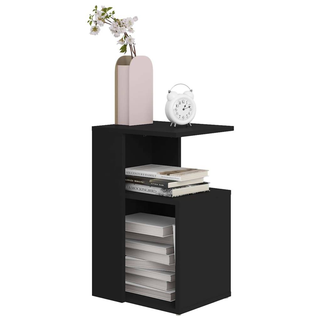 vidaXL Beistelltisch Schwarz 36x30x56 cm Holzwerkstoff
