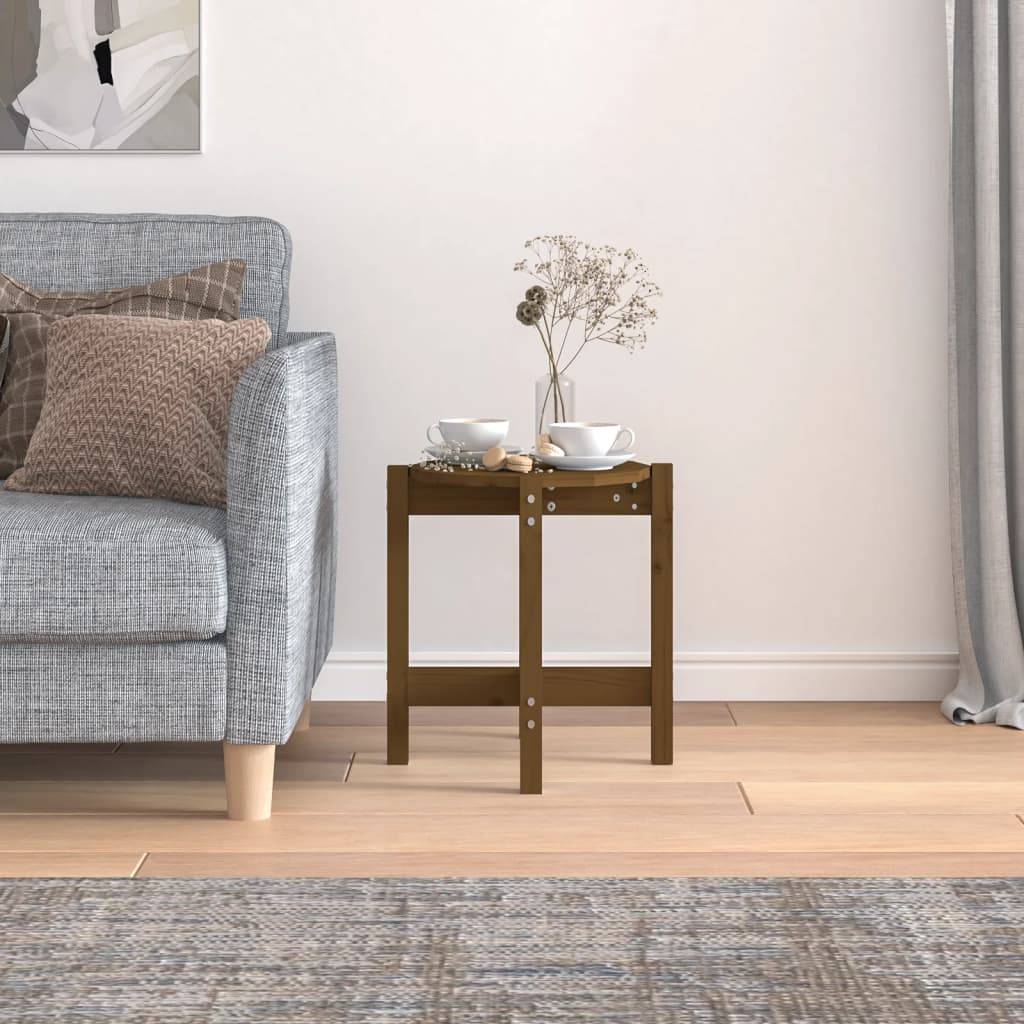 vidaXL Couchtisch Honigbraun Ø 42,5x45 cm Massivholz Kiefer