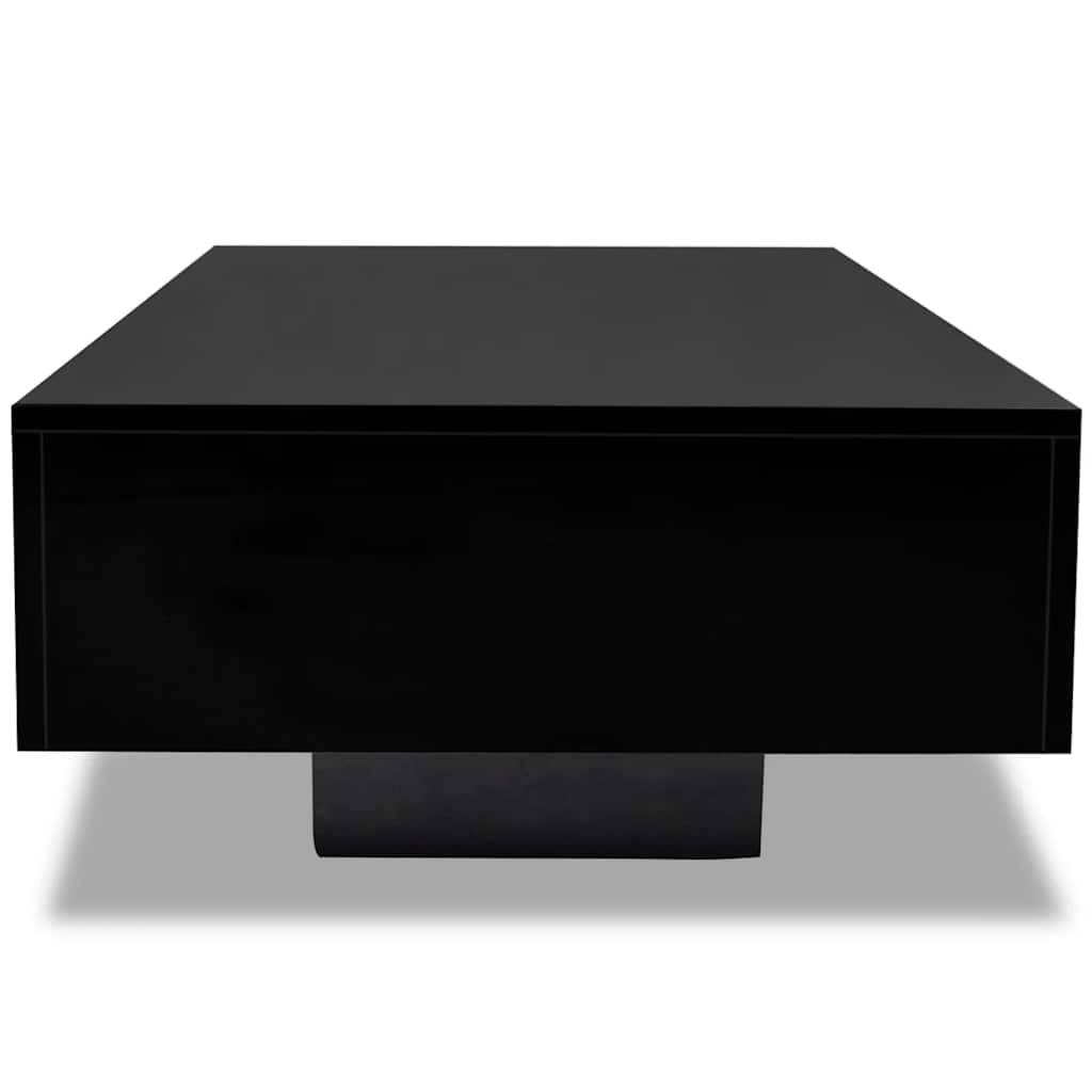 vidaXL Couchtisch Hochglanz-Schwarz