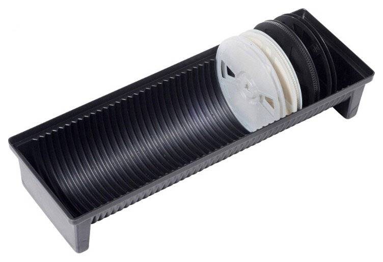 ESD-SMD Spulenständer, 42 Rollen, Spulendurchmesser 180 mm, 600 x 200 x 100 mm
