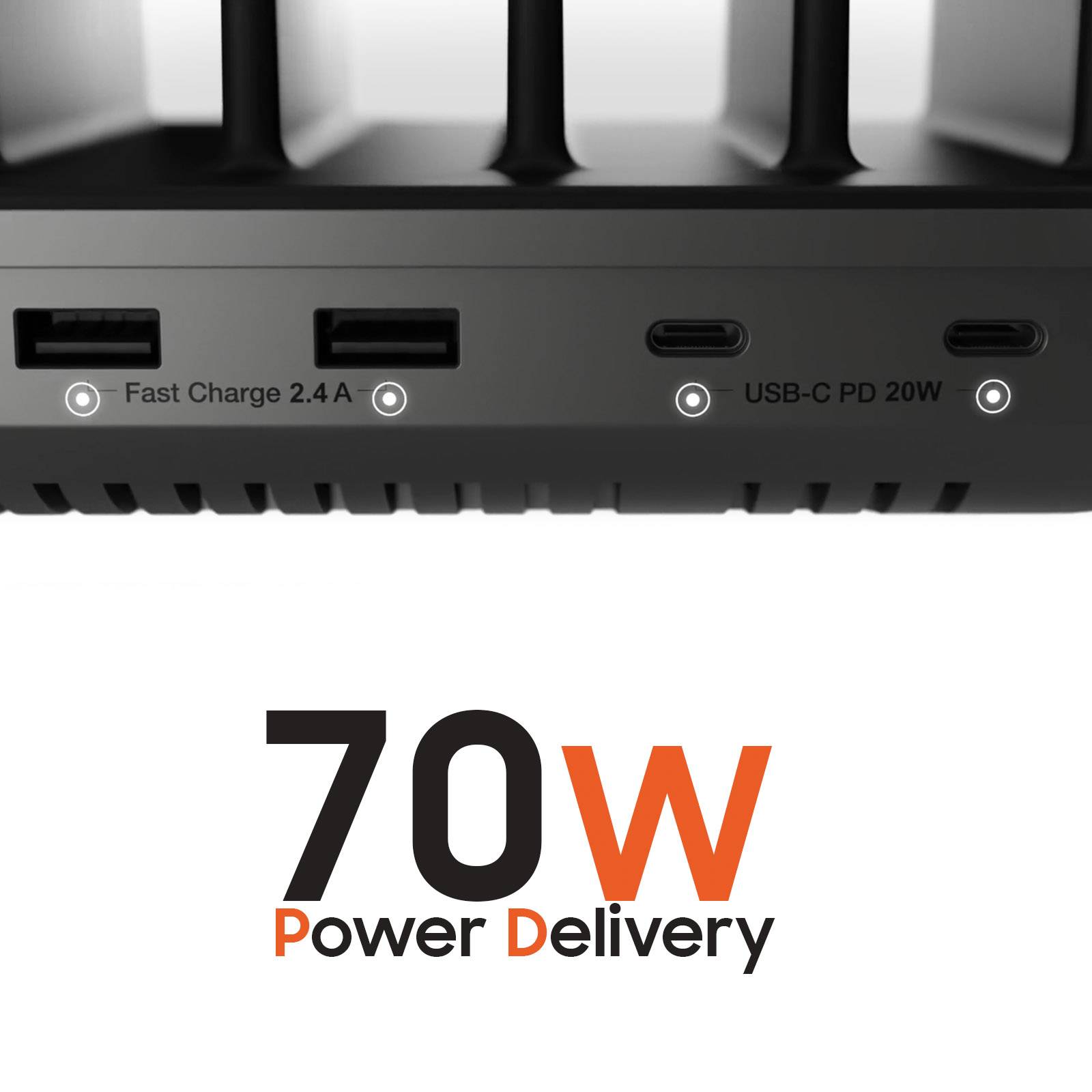 Satechi ST-WCS5PM-EU - Indoor - AC - Kabelloses Aufladen - Schwarz - Grau - 2 x