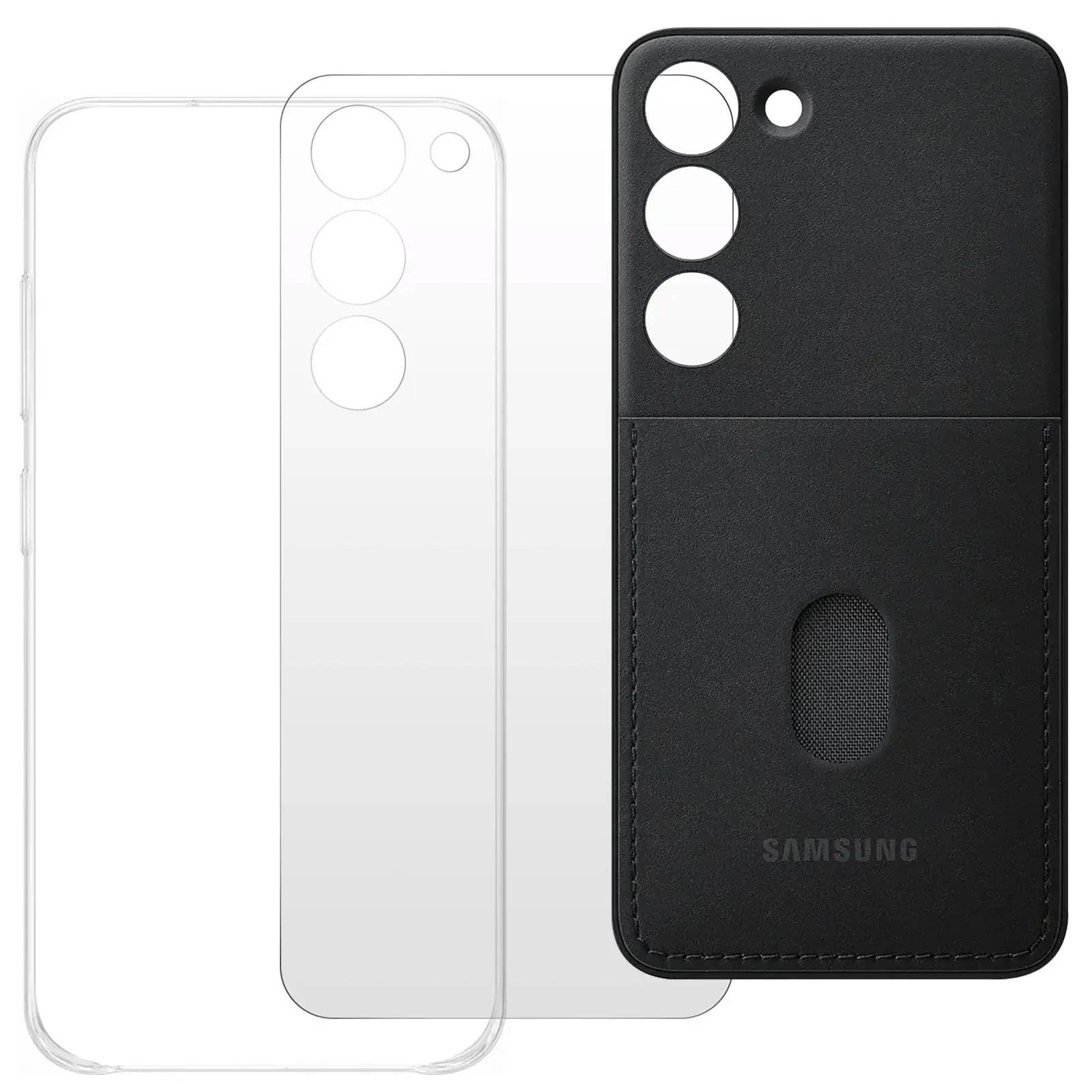 Samsung Frame Case Backcover Samsung Galaxy S23+ Schwarz Stoßfest