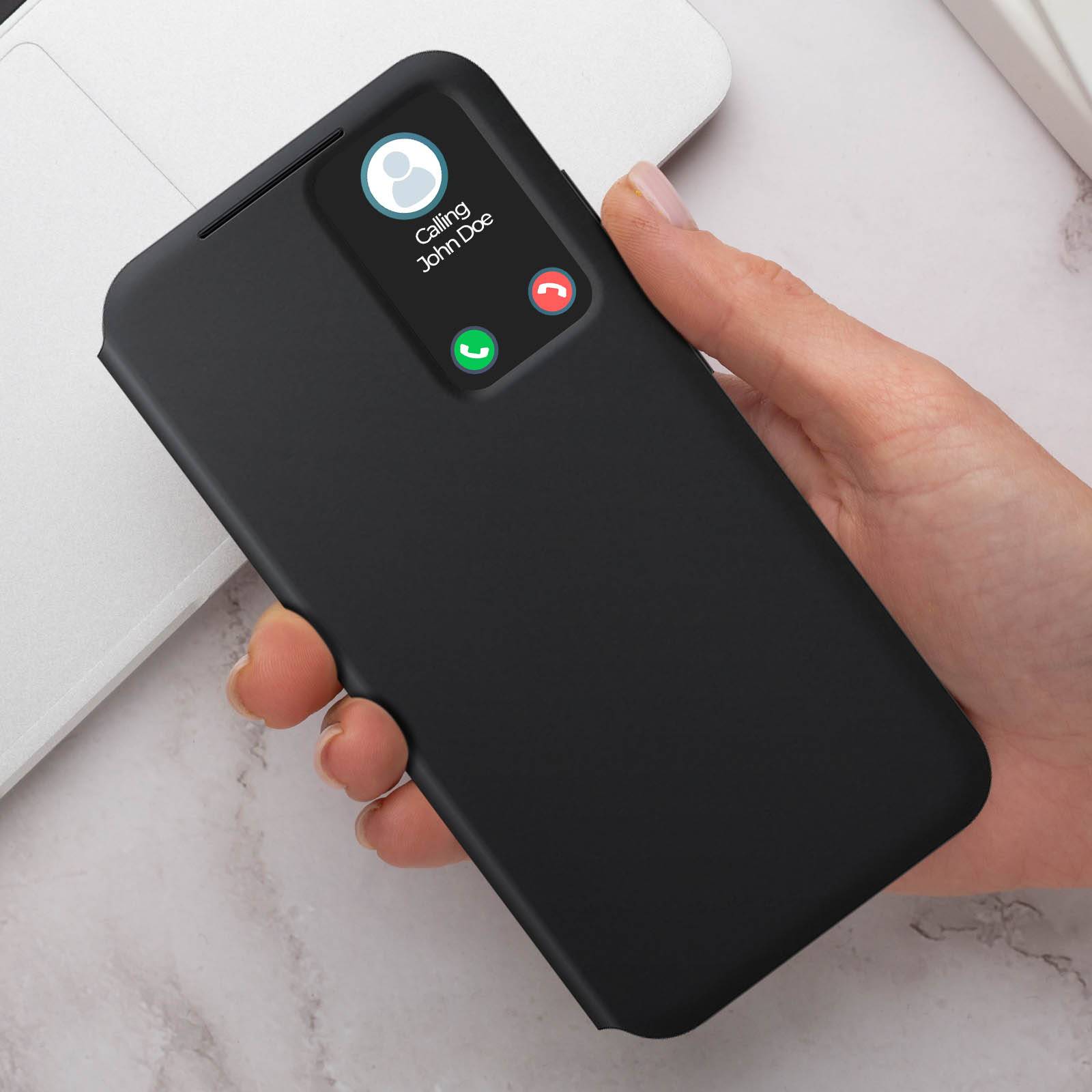 Samsung Smart View Wallet Case Flip Case Samsung Galaxy S23+ Schwarz Stoßfest