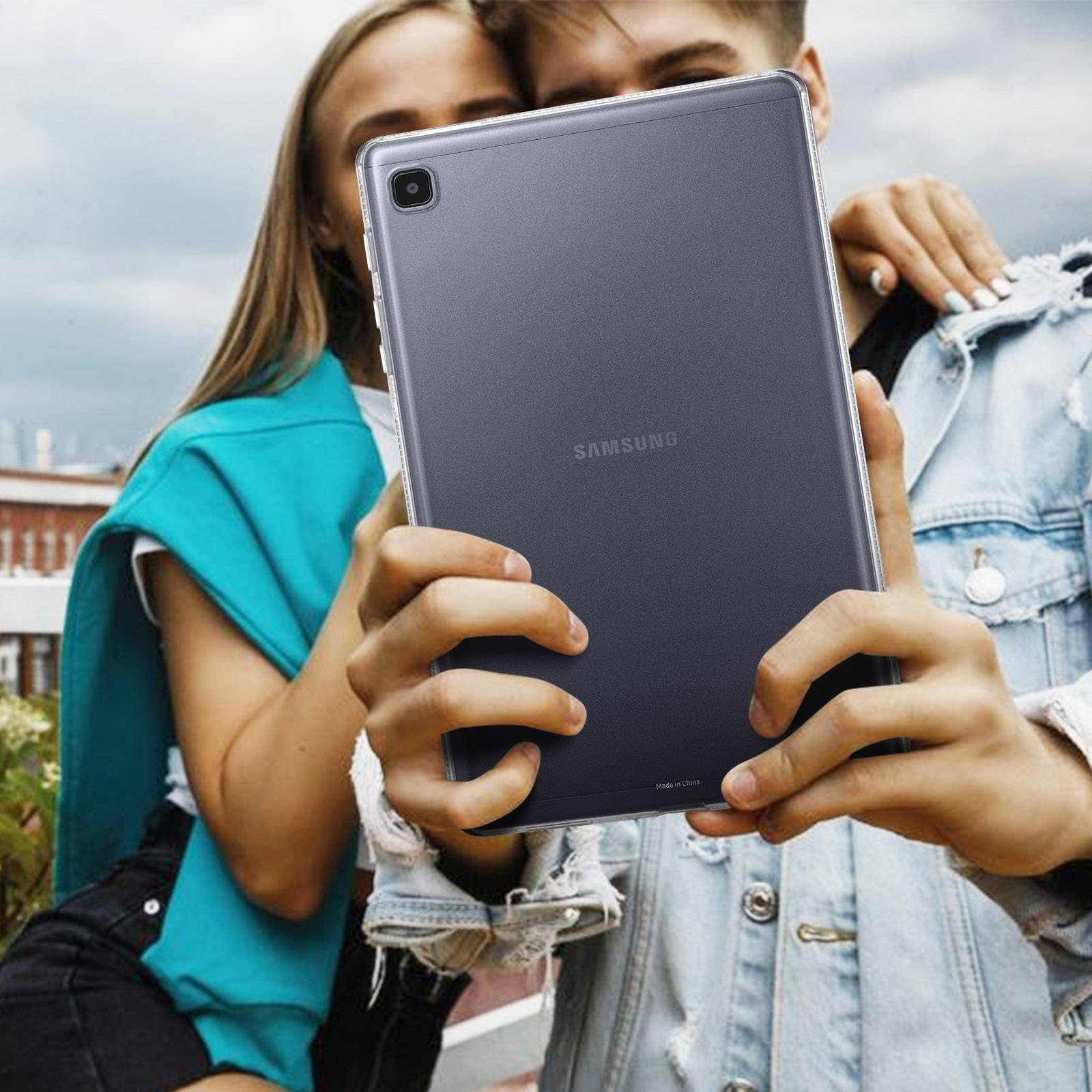 Clear Cover EF-QT220 für das Galaxy Tab A7 Lite (Transparent)