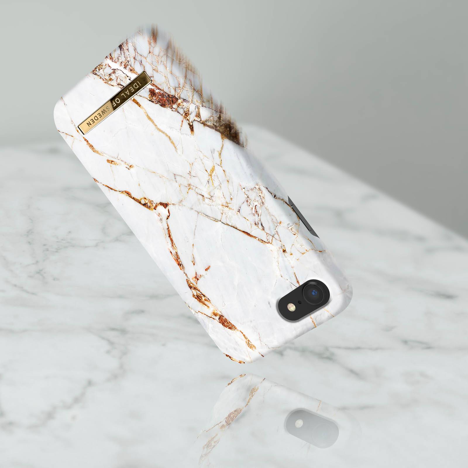 Hülle für iPhone 6/7/8/SE/SE22 Carrara Case Marmor-Muster Gold