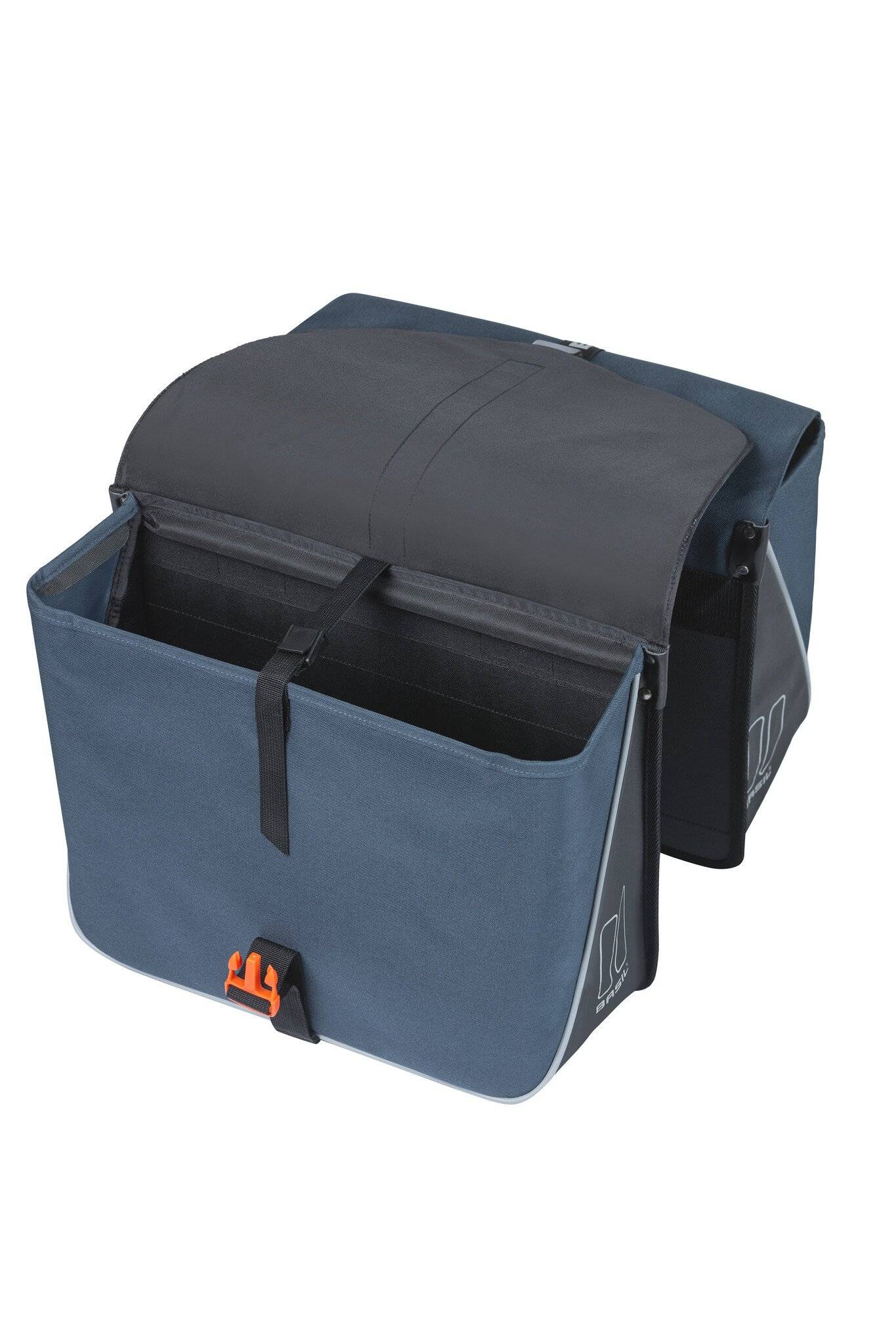 Basilikum Doppelfahrradbeutel, Wasserrepellent, dunkelblau Schwarz, 35l