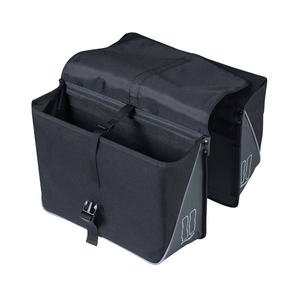 Basilikum Doppelfahrradbeutel, schwarz, Wasser -Repellent, 35l