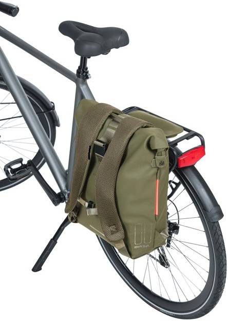 Rucksack Basil SoHo Nordlicht 17 Liter 31 x 14 x 37 cm - Mossgrün