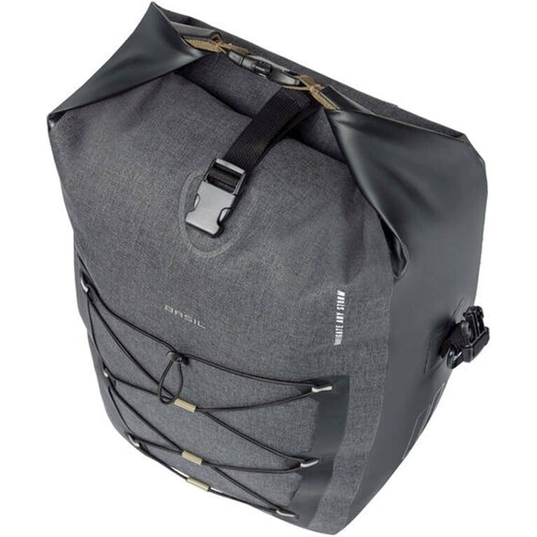Basilikum Navigator Storm M - sportliche und funktionelle Single -Fahrrad -Tasche - Schwarz