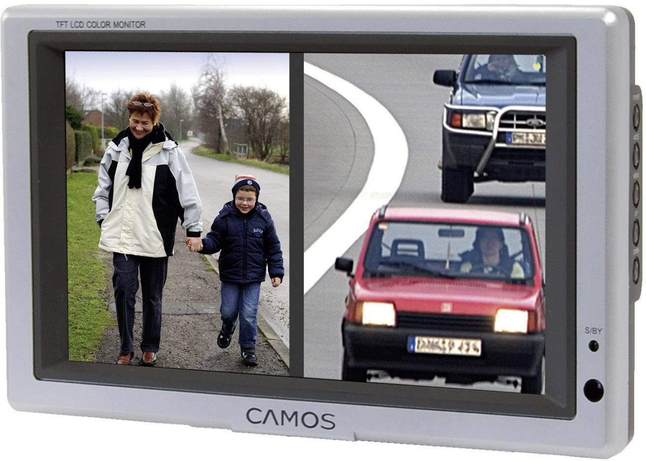 Camos CM-45P Kabel-Frontkamera Prismenkamera Aufbau Schwarz