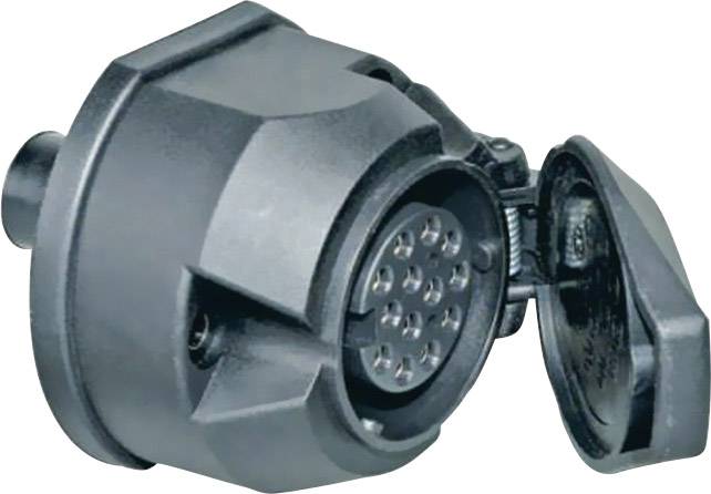 SecoRüt 30135 Anhänger-Steckdose [Steckdose 13polig - Stecker 13polig] ABS Kunststoff