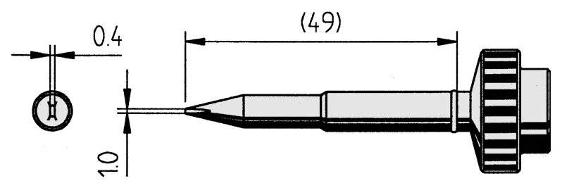 Lötspitze gerade, meißelförmig, 1,0 mm, 0612CDLF