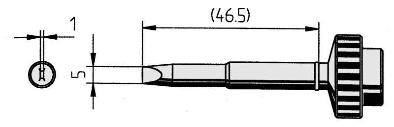 Lötspitze gerade, meißelförmig, 5,0 mm, 0612GDLF