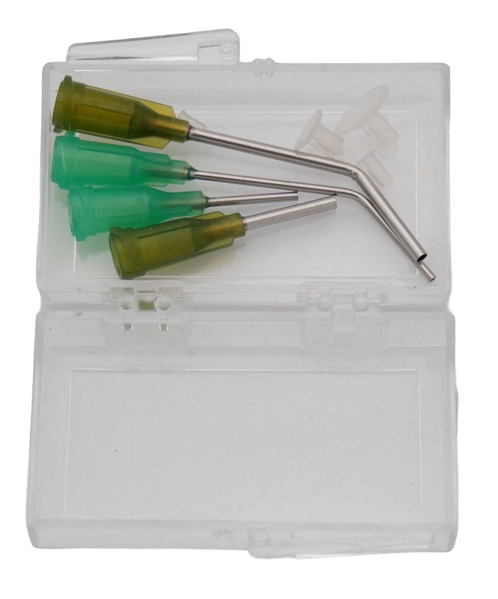 Dosiernadeln und Haftsaugnapf Set, Gauge 14/18/21, spitzenform aus {{D}}
