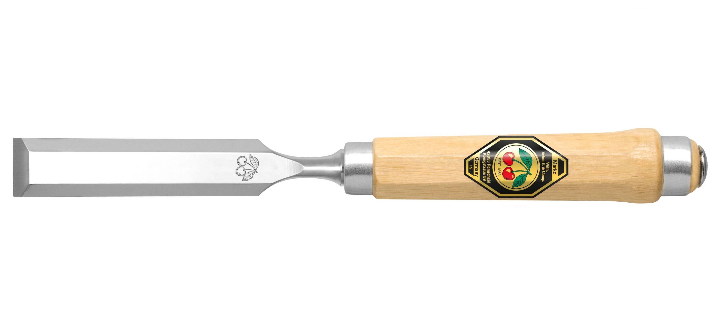 KIRSCHEN Stechbeitel mit achtkantigem Weißbuchenheft & Schlagkopf - 14mm