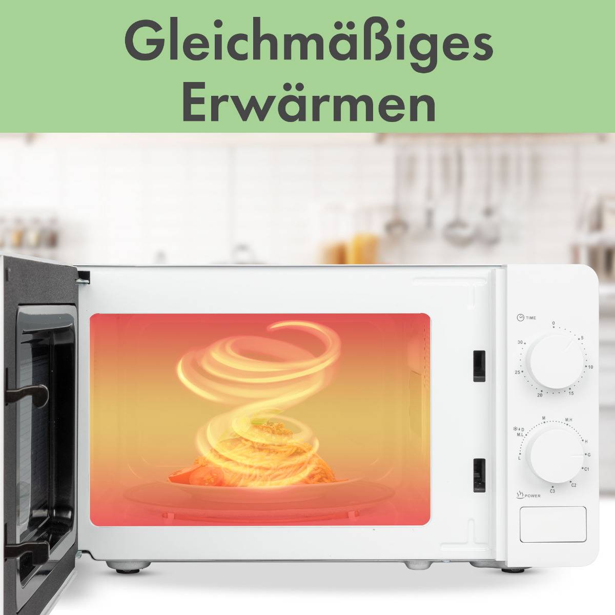Clatronic MWG 792 - Mikrowellenofen mit Grill - 20 Liter - 700 W - weiß