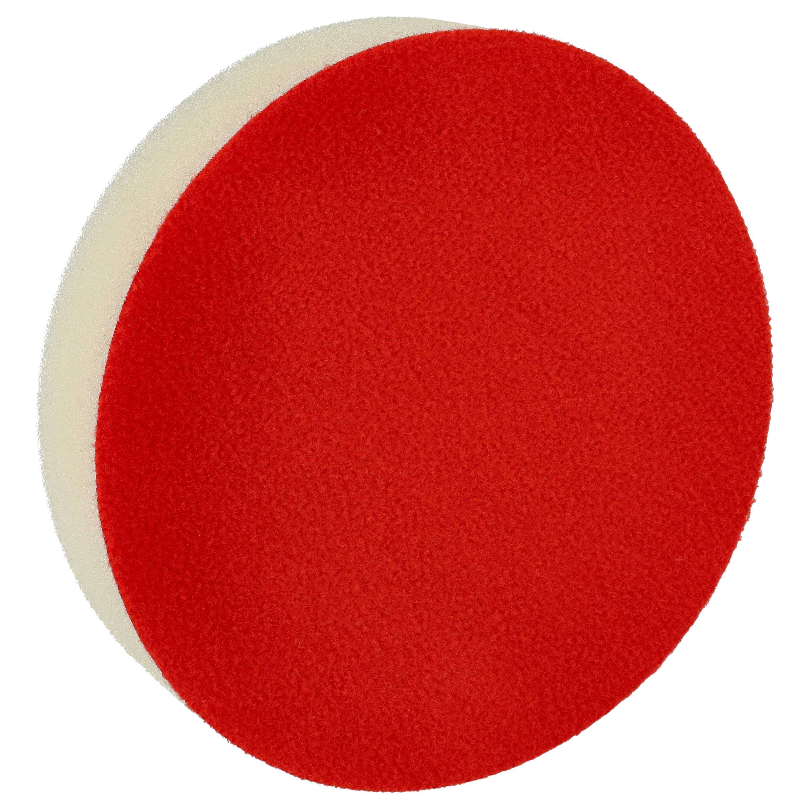 vhbw Polierschwamm kompatibel mit Kress Exzenter- & Schwingschleifer - 13 cm Durchmesser, weiß, rot