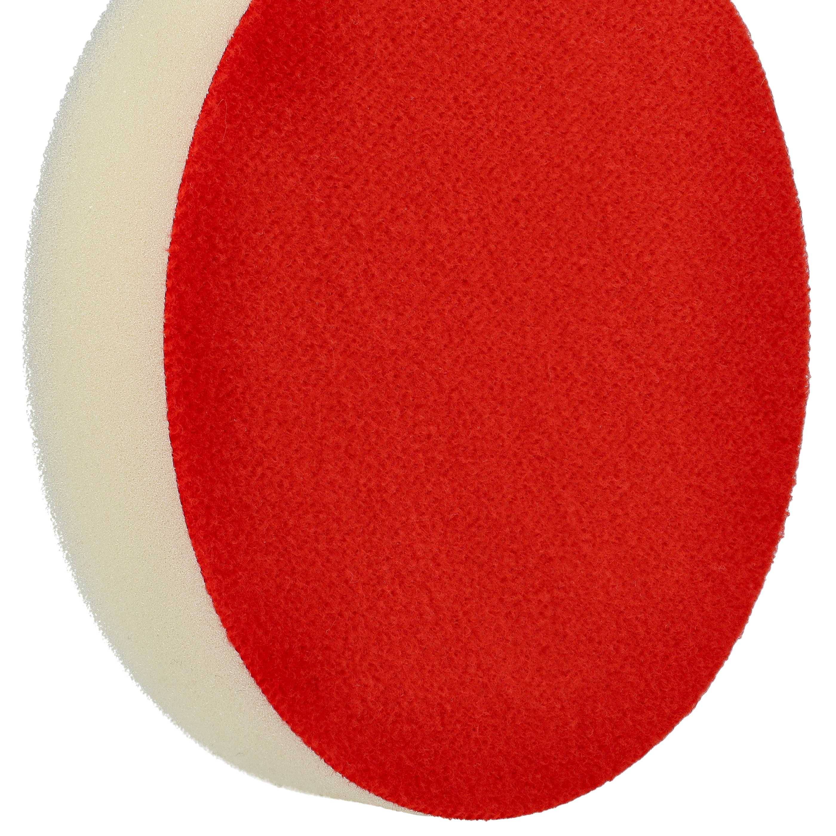 vhbw Polierschwamm kompatibel mit Makita Exzenter- & Schwingschleifer - 13 cm Durchmesser, weiß, rot
