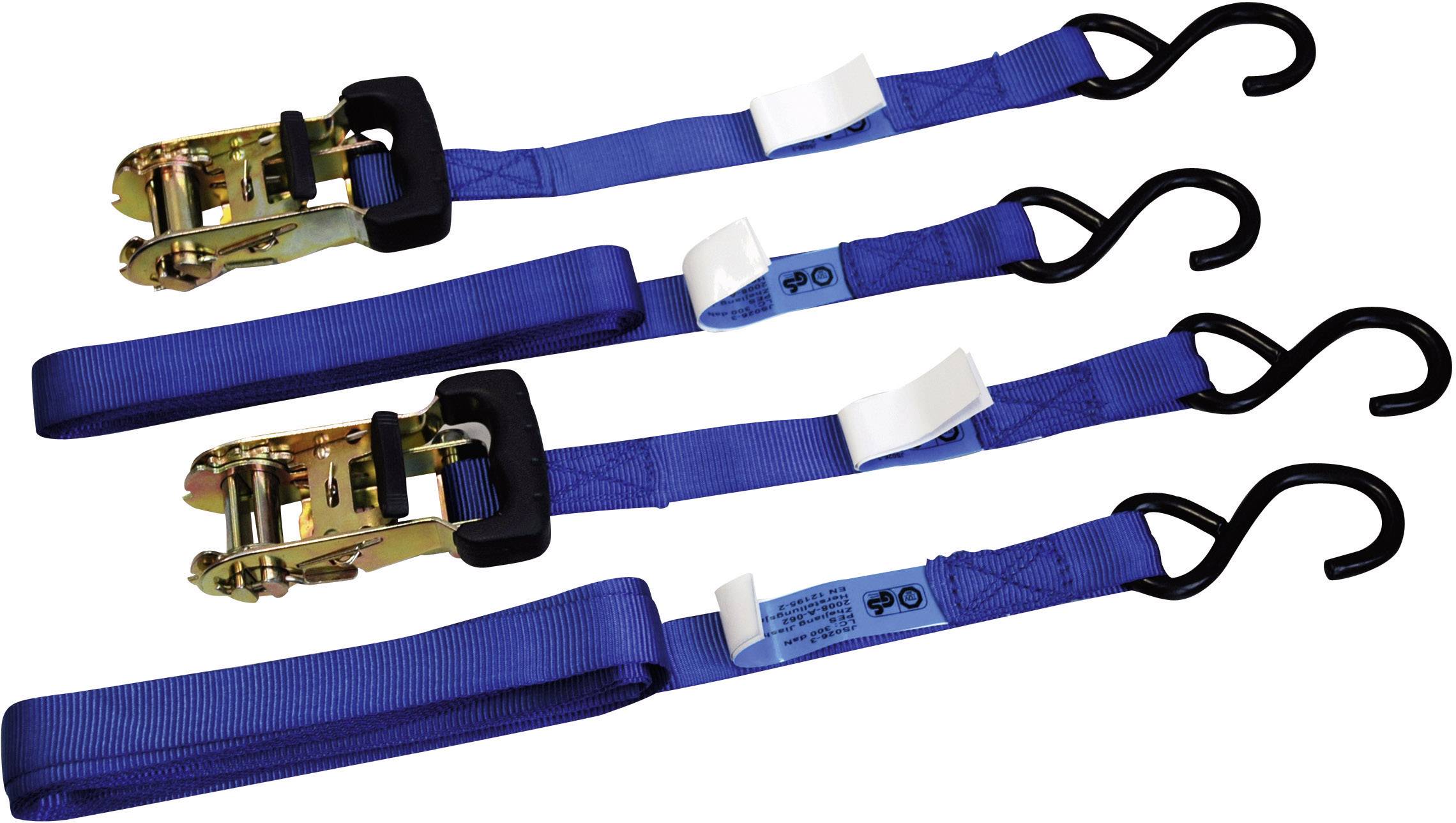 cartrend 70148 Zweiteiliger Spanngurt Zugkraft LC Niederzurren (einzeln/direkt)=150 daN (L x B) 5 m x 25 mm Ratsche EN 12195-2